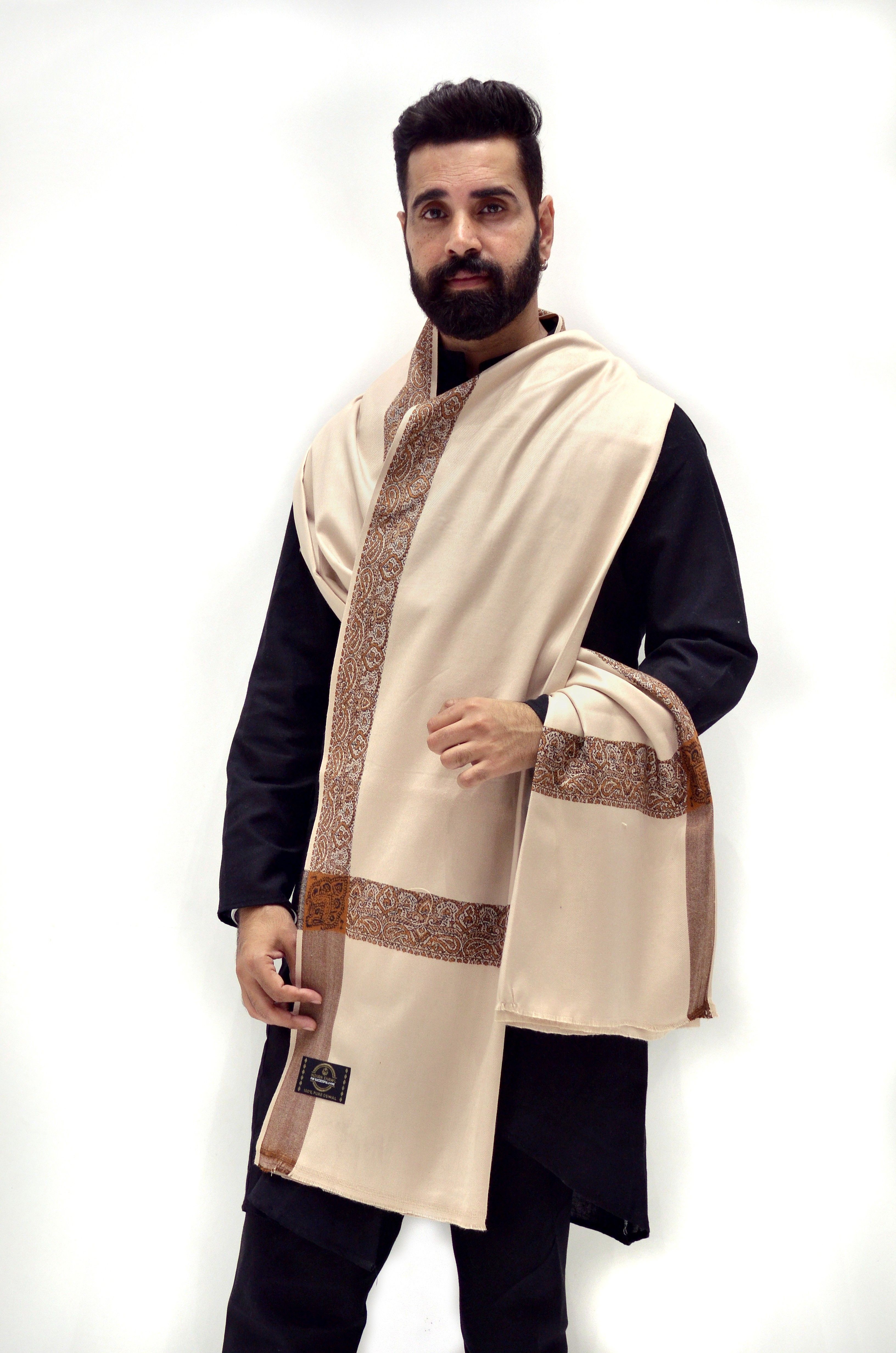 Indian shawl Wool Woven Men Shawl