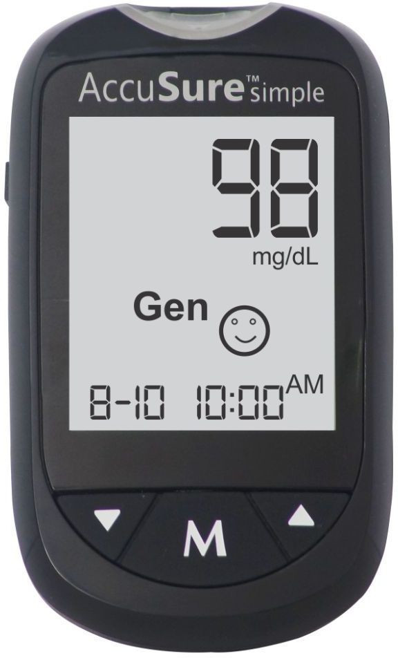 accusure Simple Glucometer Only (Without Test Strip ) Glucometer image 1