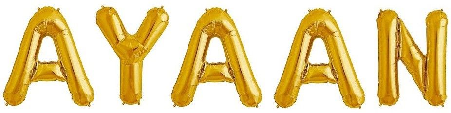 cc&s Solid "AYAAN" Name Decoration Letter Foil Balloon For Birthday/Celebration/Surprise/Wedding Party Letter Balloon-picture-15