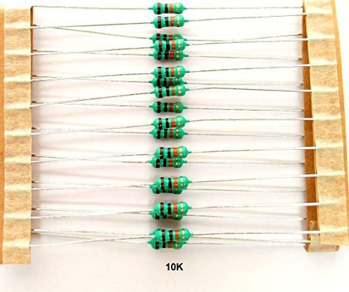 gobagee 10K ohm 1/4w 5% resistor, Set of 100 resistance Fixed Resistor image 1