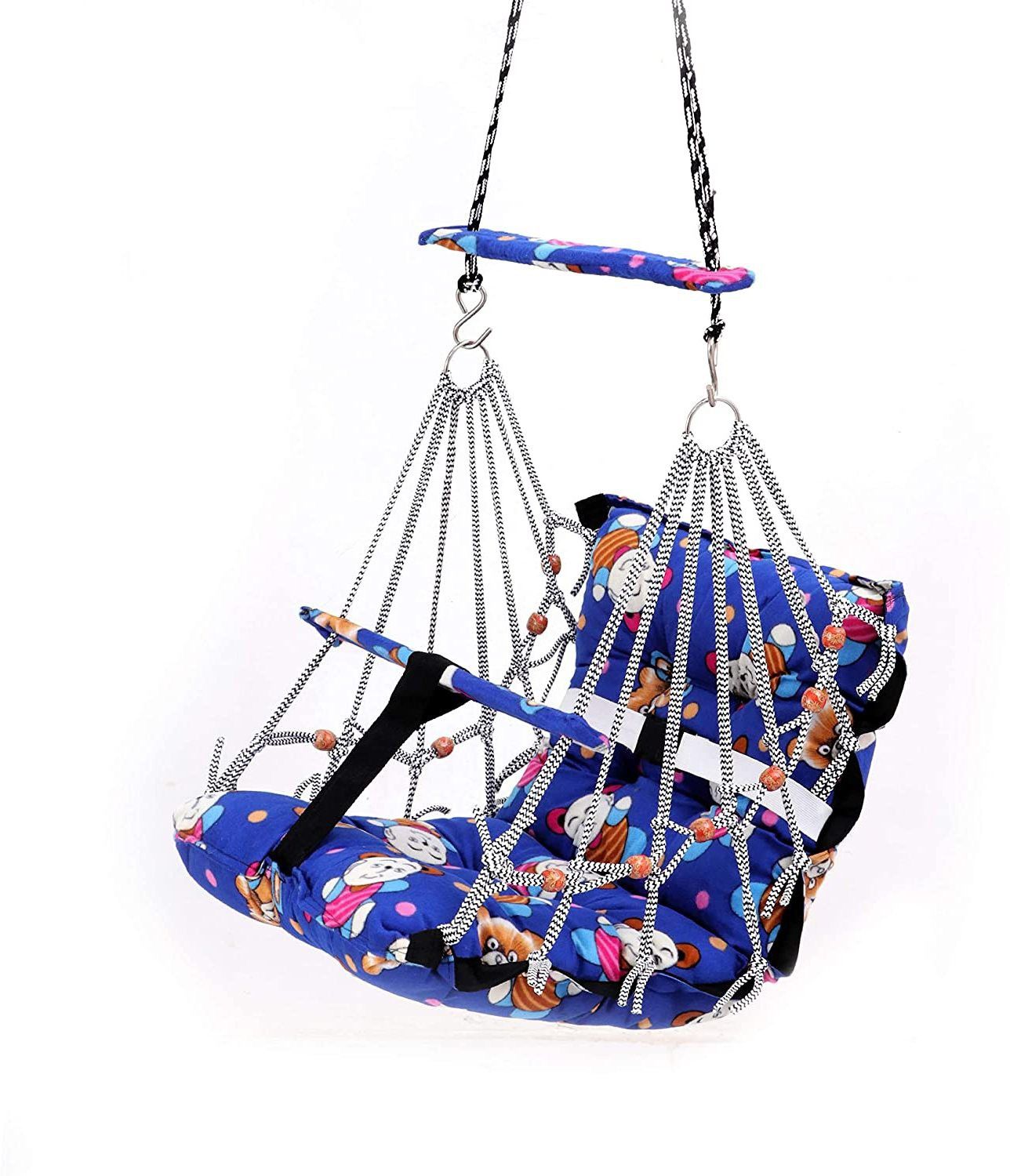 Cotton Swing for Kids Baby's Children Folding and Washable 1 to 3 Years with Safety Belt - Multi Color Swings (Multicolor) Swings-image-43