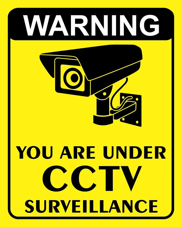 Set of 3 Warning, You are Under CCTV Surveillance Sricker, Sign for Bank Company Office Shopping Mall Shops Security Information Emergency Sign