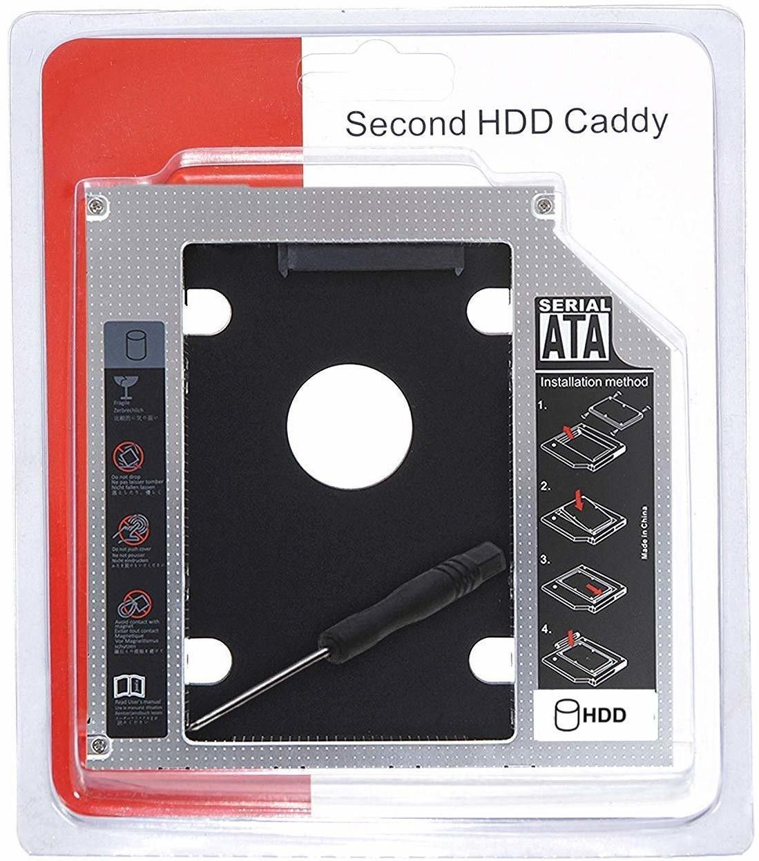 Tobo SATA Bay 2nd Hard Disk Drive Caddy for 9.5 CD/DVD Drive Slot TD-398HS Internal Hard Drive Enclosure/HDD Caddy Internal Optical Drive-image-19