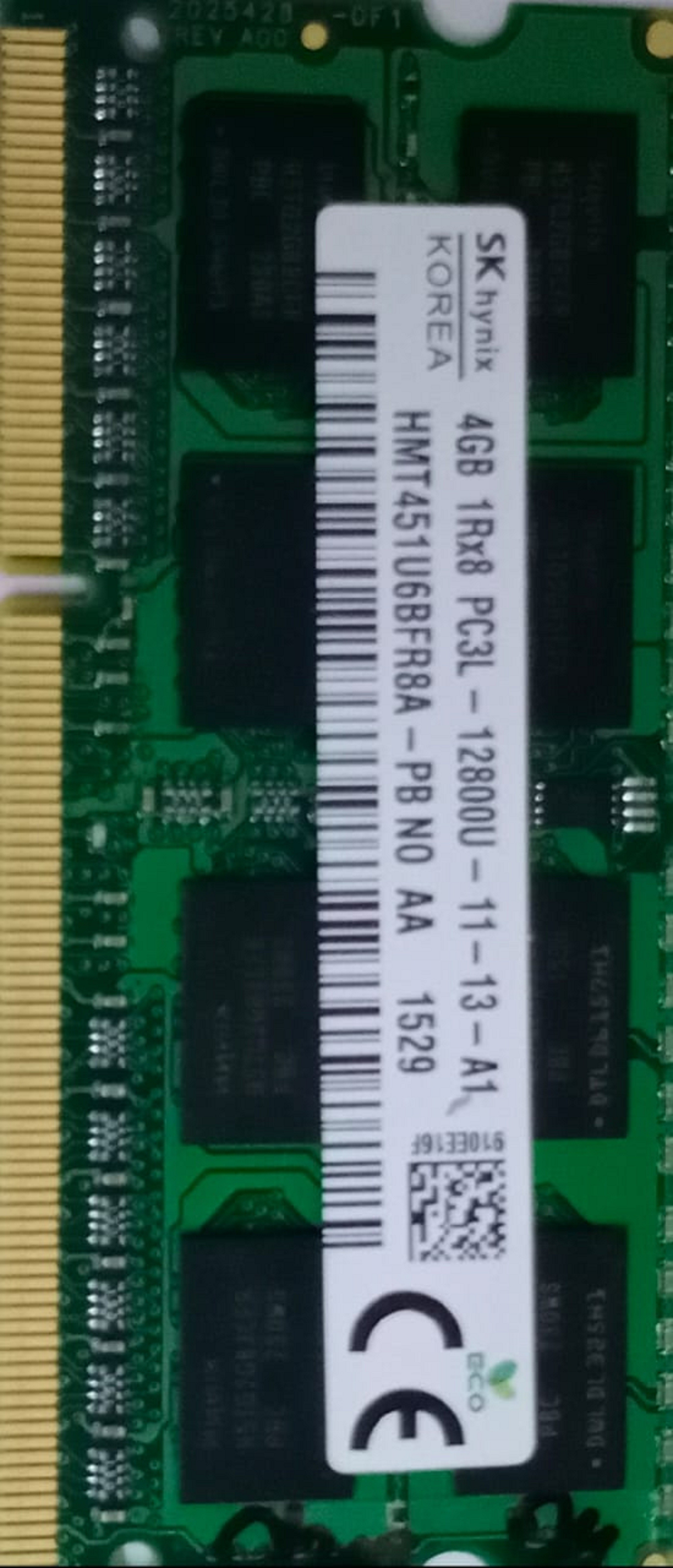 Hynix low voltage DDR3 4 GB Laptop (hmt) image 1