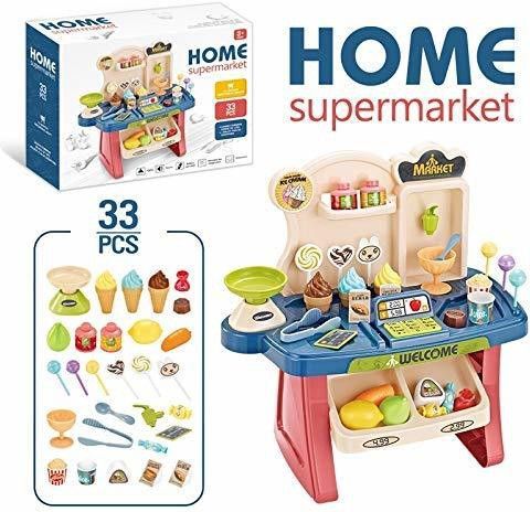 him tax Home Supermarket,Cash Register,Shopping Cart Toy Set 33 Pieces-picture-22