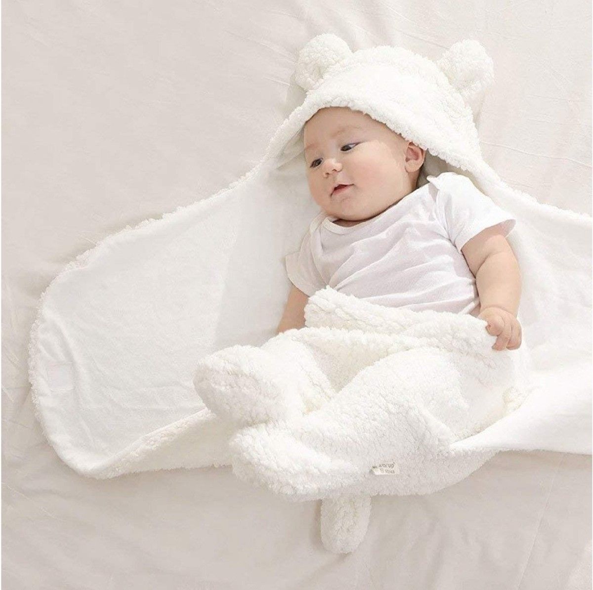 brandonn Solid Single Hooded Baby Blanket forAC Room-picture-14