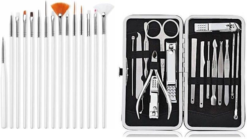 MANICURE KIT 16 IN 1 WITH NAIL ART BRUSH 15 PC.