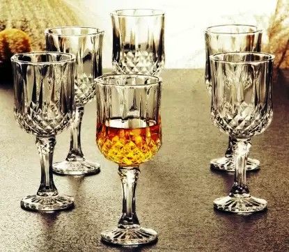 rk online sales (Pack of 6) Crystal Red Wine Glass set- Glass Wine Glass-picture-18