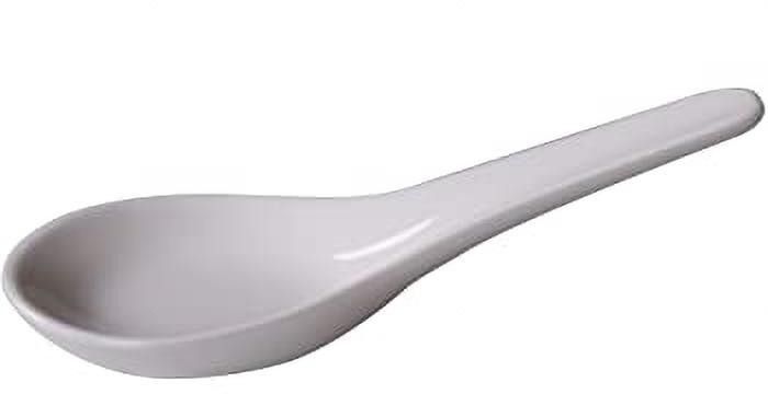 Latest Ceramic Soup and Dessert Spoon, Microwave Safe - Pack of 6 Melamine Soup Spoon Set-image-43