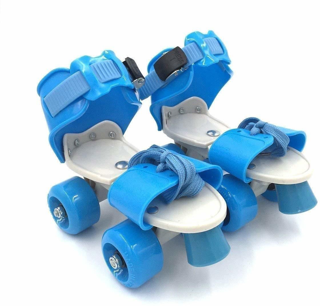 for Kids Age Group 5-12 Years Adjustable Inline Skating Shoes Quad Roller Skates - Size 4-6 UK-image-45