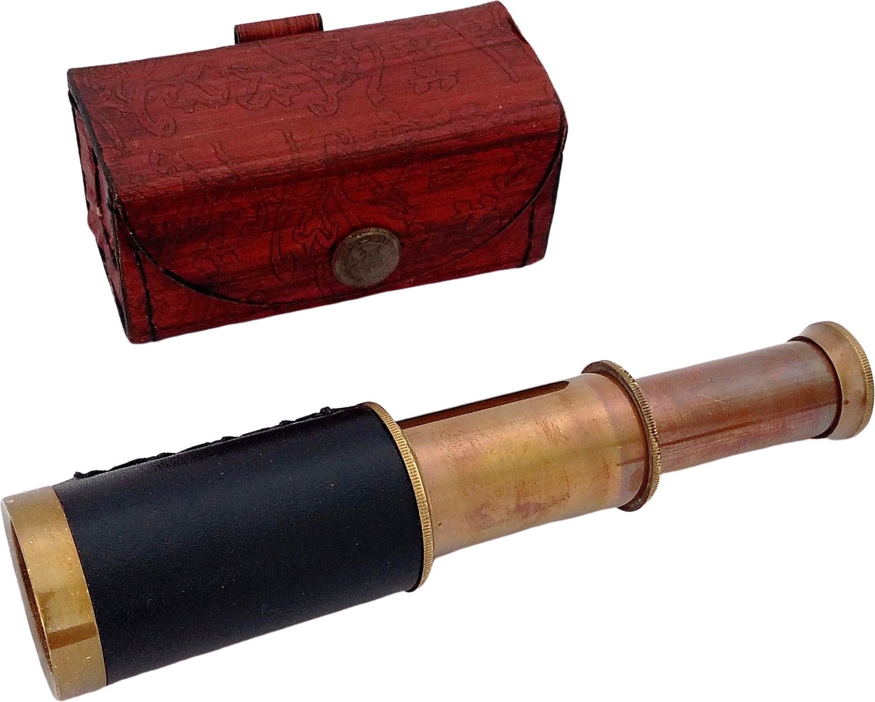 Shoptreed 6" Antique Finish Brass Catadioptric Telescope