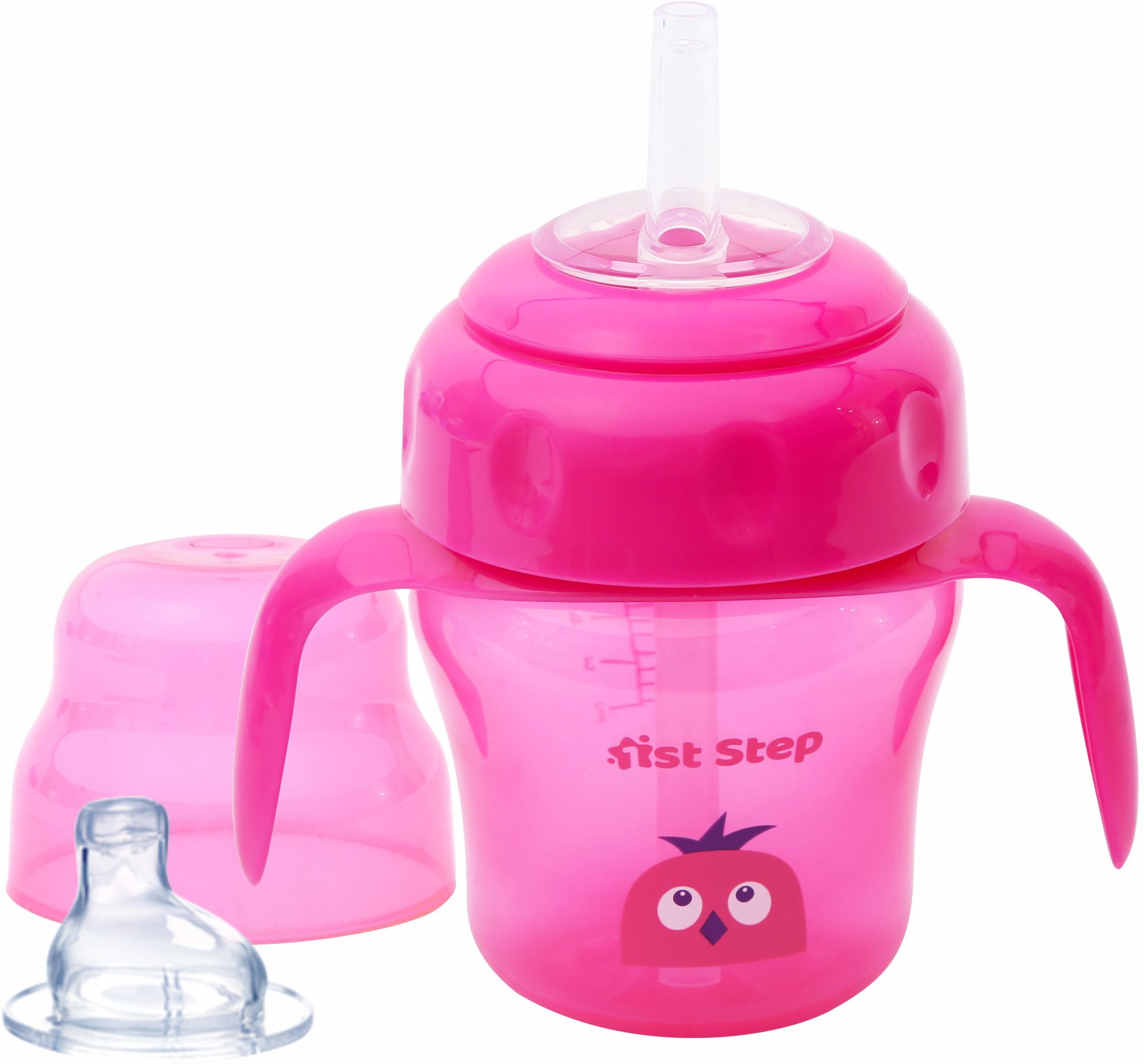 150ml Birdie BPA Free Non-Spill Interchangeable Sipper / Sippy Cup with Soft Silicone Spout And Straw