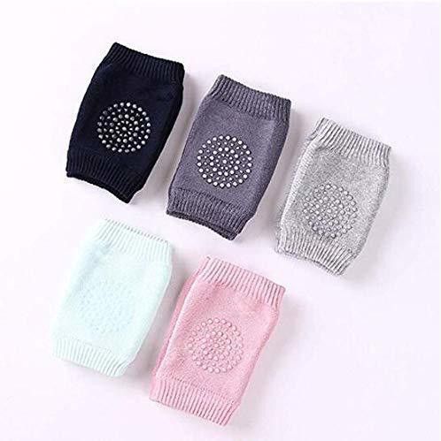 Cotton Crawling Anti-Slip Knee Pads (Free Size) (Multi Color) (2) Multicolor Baby Knee Pads-image-37