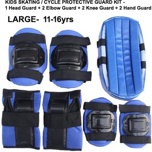 Skating / Cycling Guard Kit | Head + Elbow + Knee + Hand Guards - L (12-16yrs) Skating Kit-image-49