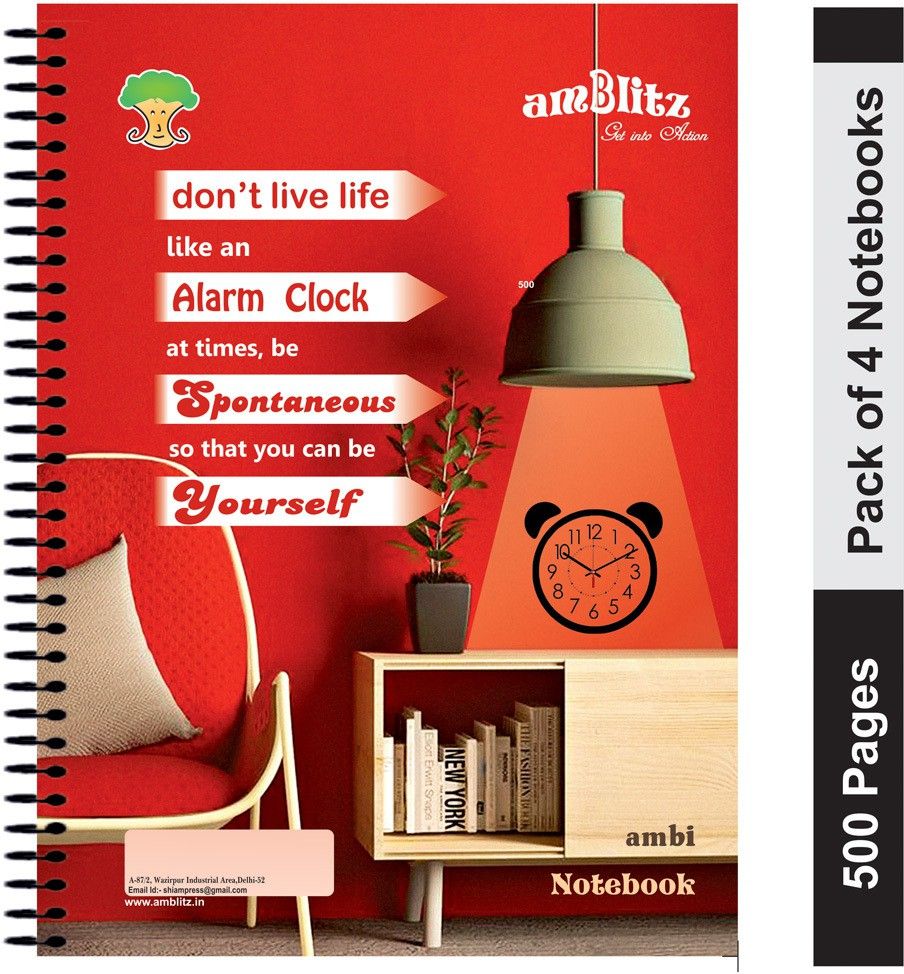 Lal A4 Notebook Unruled 500 Pages-image-33