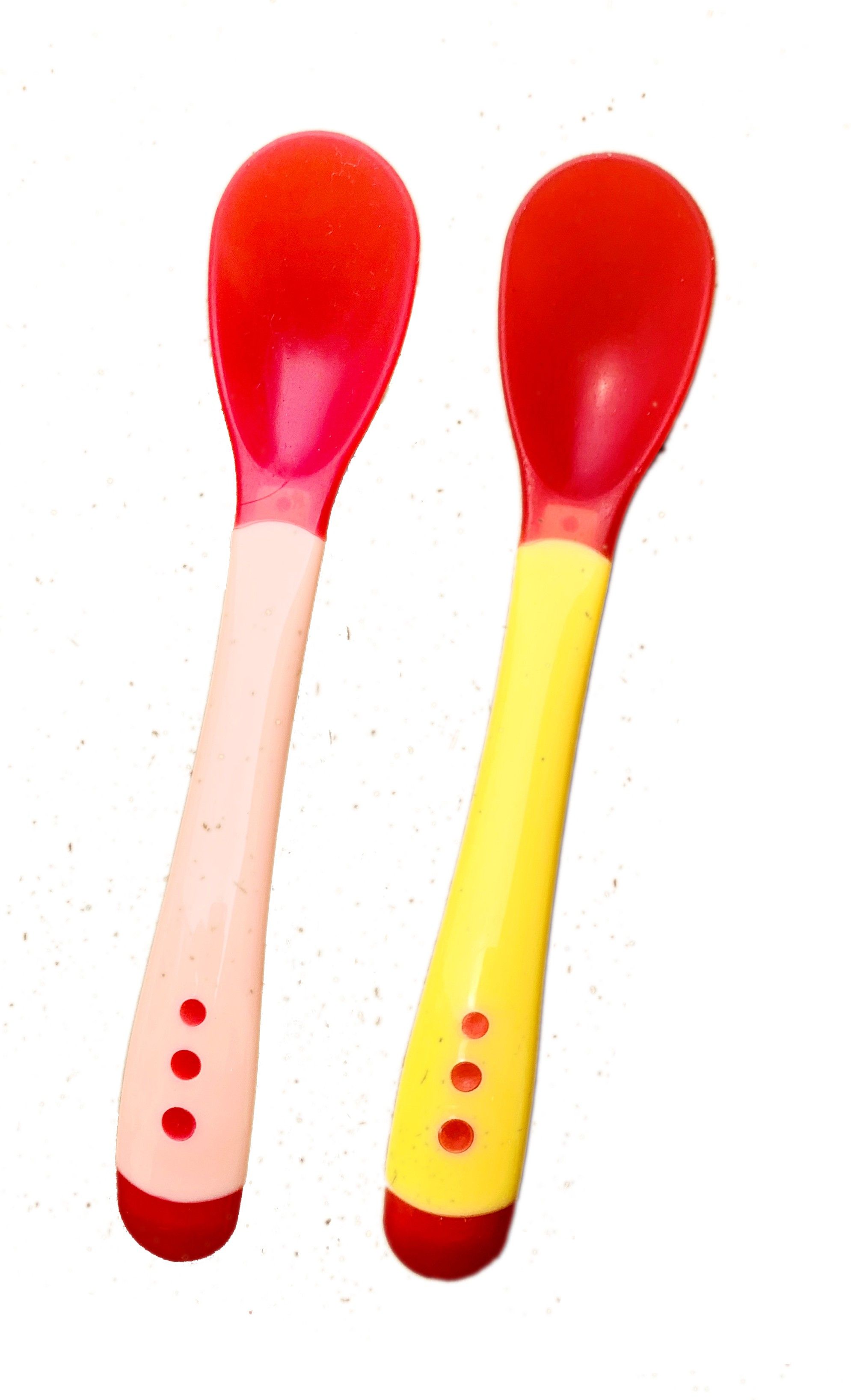Silicone Tip Heat Sensitive Silicone Spoons | Temperature Sensing Spoons | Spoon Set - Red & Yellow- Silicone-image-15