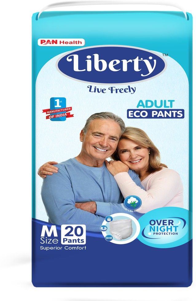 EcoPants, (61-115 Cms | 24-45Inches) Adult Diapers - M