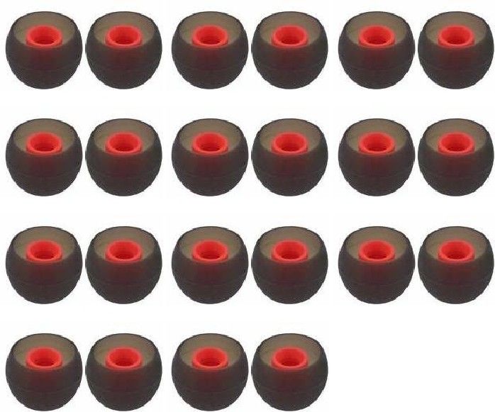 BBS PRO (Pack of 22, Gray, Red) Premium Quality Silicon Earbuds (Size-M) In The Ear Headphone Cushion-image-34