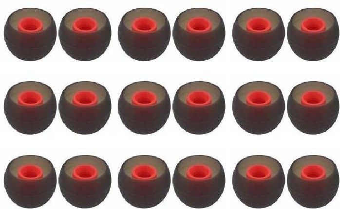 BBS PRO Red 18 pcs Earbuds Rubber earphone tips replacement headphone ear cushion ear buds for bluetooth earphones, Eartips In The Ear Headphone Cushion