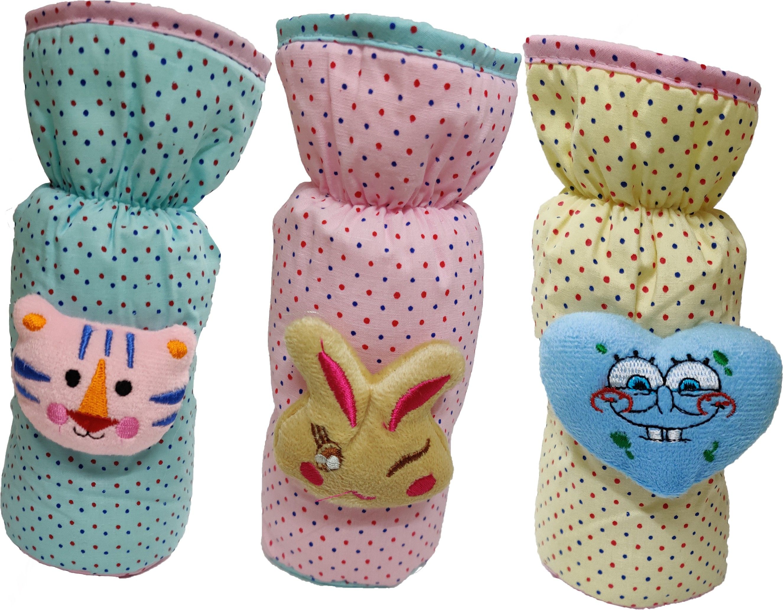 Premium quality Cotton Bottle Cover (Blue, Pink, Peach)-image-43
