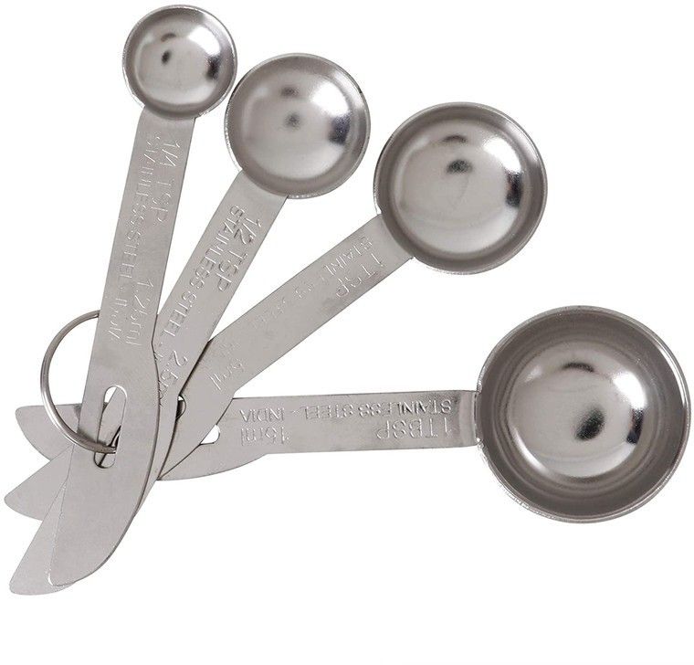 lishonn Heavy Duty Stainless Steel Metal Measuring Spoons for Dry or Liquid, Fits in Spice Jar, Set of 4 Stainless Steel Measuring Spoon Set-picture-13