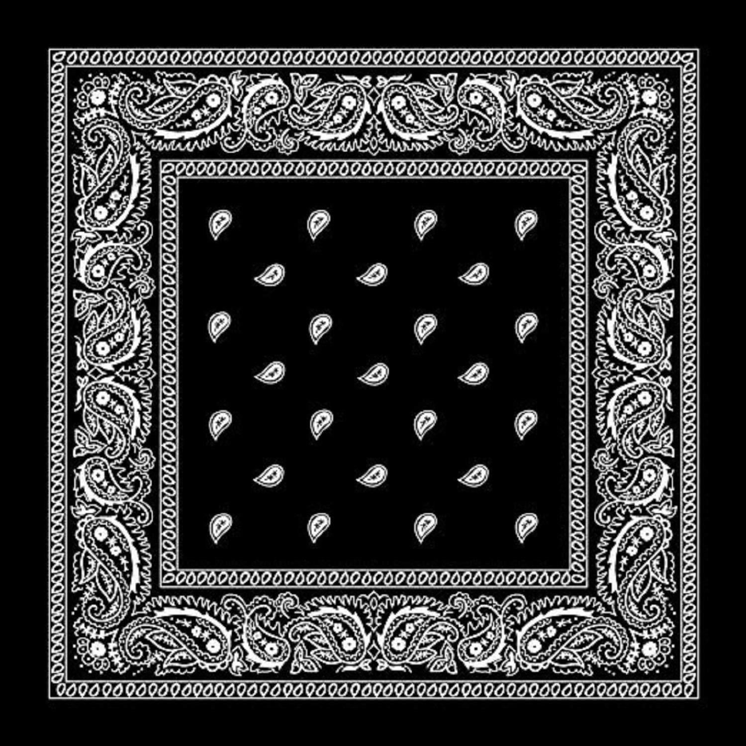 Bodytech Fancy & Stylish Printed Hanker Chief (Bandana) For Men, Women, Boys & Girls ["Black"] Handkerchief-image-11