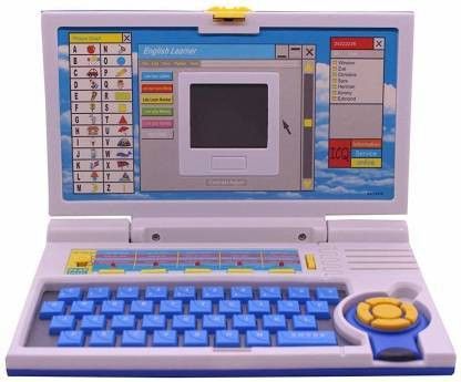 curve creation English Learner Laptop Toy Educational Laptop LCD display blue with music (Multicolor)-picture-20