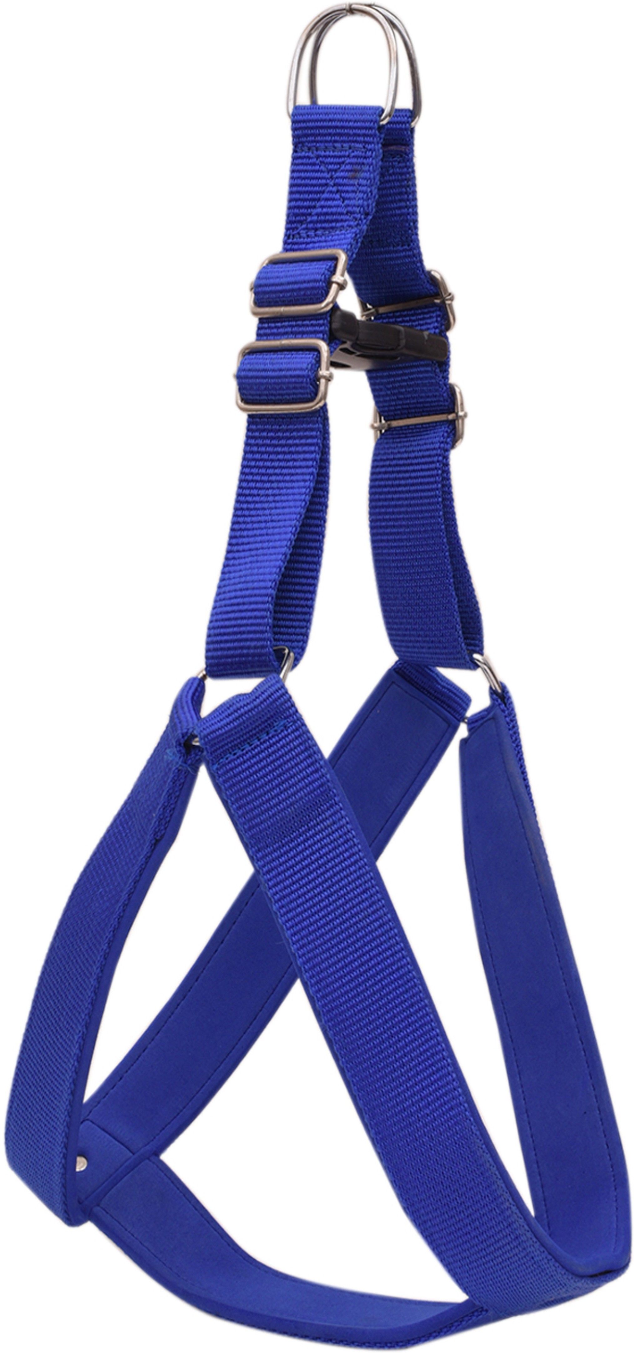 Dog Belt 1 inch Blue Padded Dog Body Harness Adjustable Chest Size 21 - 29 inch Dog Standard Harness-image-20
