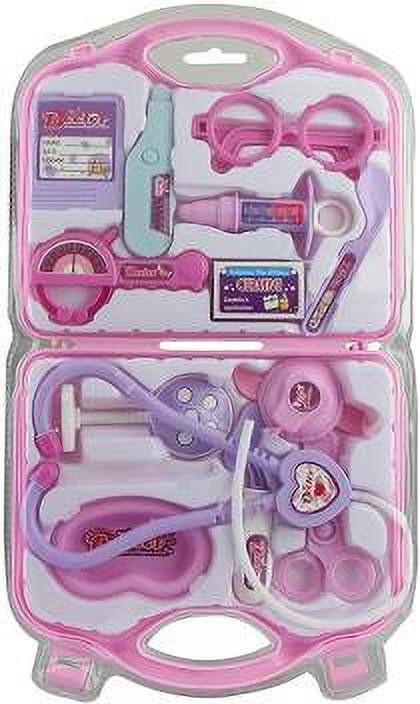 khilona bazar Dr Set Suitcase Toy With Medical Accessories, Equipments For Kids (Pink)-picture-20