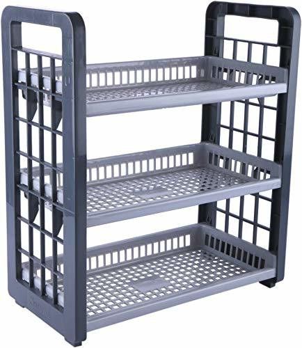 Fruits/Vegetables Kitchen Rack 3-Layer Multipurpose Light weight Utility Racks Plastic-image-25