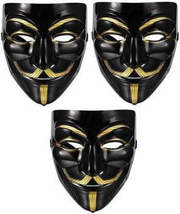yubirth V for Vendetta Mask (Pack of 3) Party Mask-picture-3