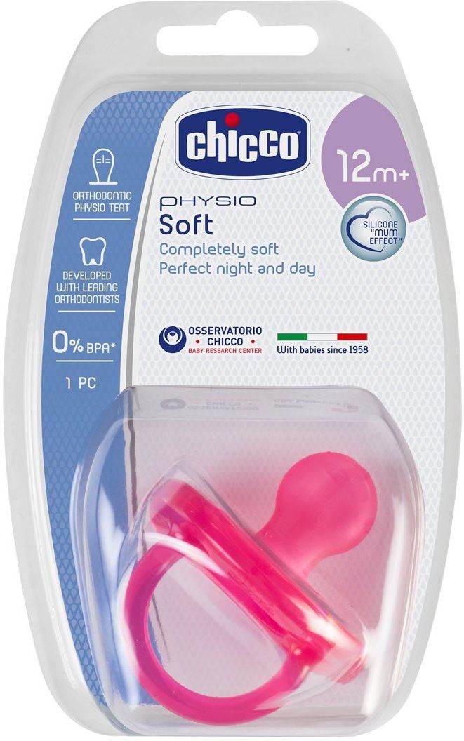 chicco Soother Ph.Soft Pink Sil 12M+1Pc B Soother-picture-18