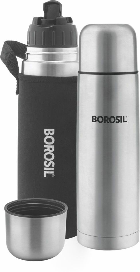 borosil Hydra Thermo Vacuum Insulated Water Bottle with Bag, 24 hrs Hot and Cold 1000 ml Steel Flask-picture-26