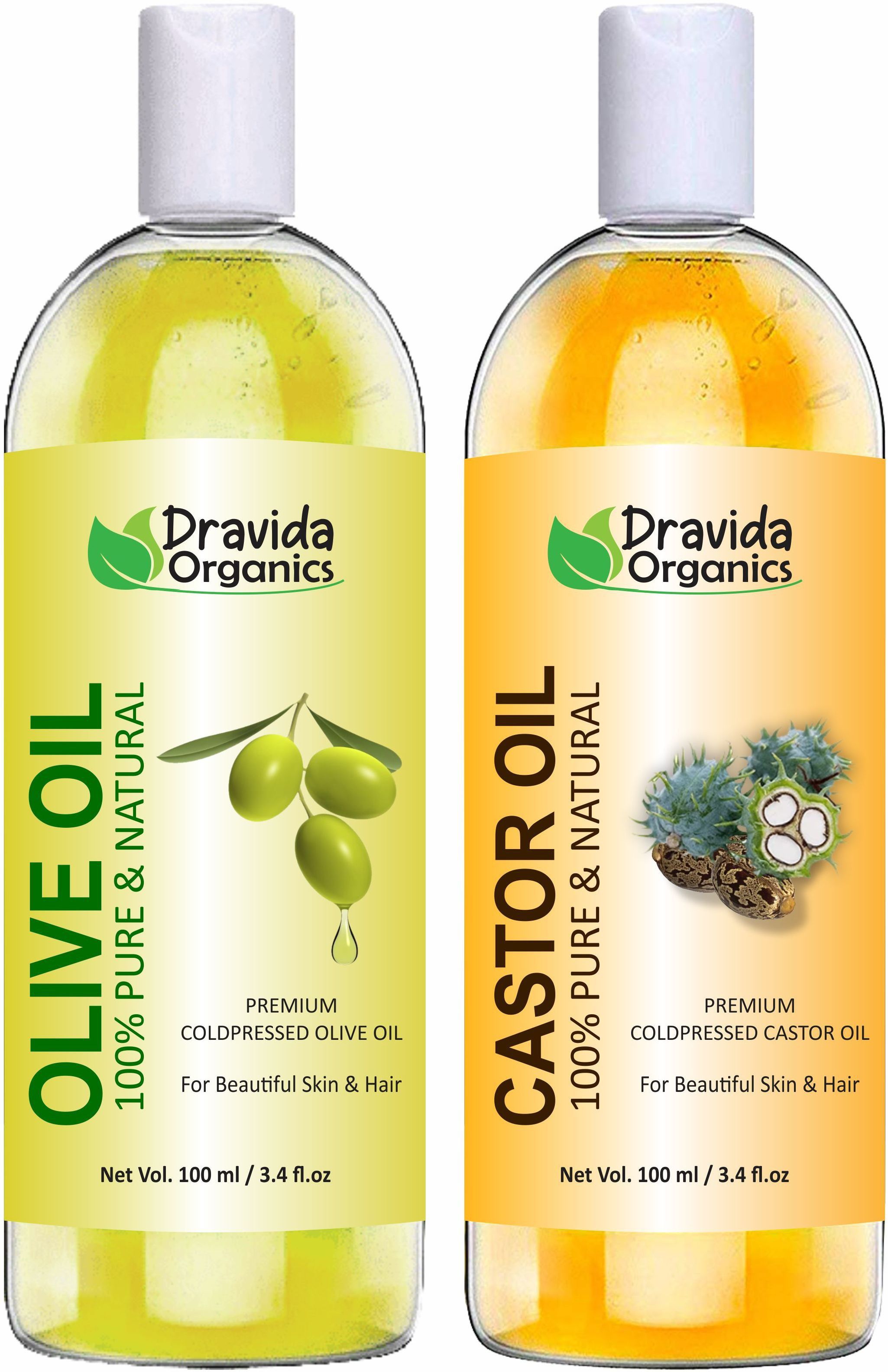 100% Pure Olive Oil and Castor Oil Hair Oil-image-10