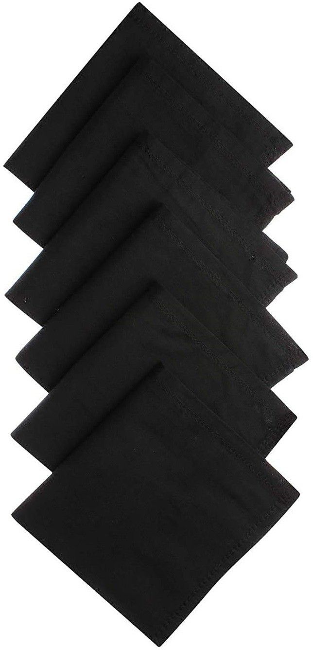 Cotson Premium Cotton Handkerchief for Men ["Black"] Handkerchief-image-28