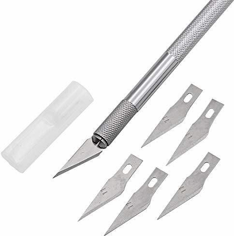 Detail Precision Pen Knife with 5 Interchangeable Sharp Blades Cutting Mat