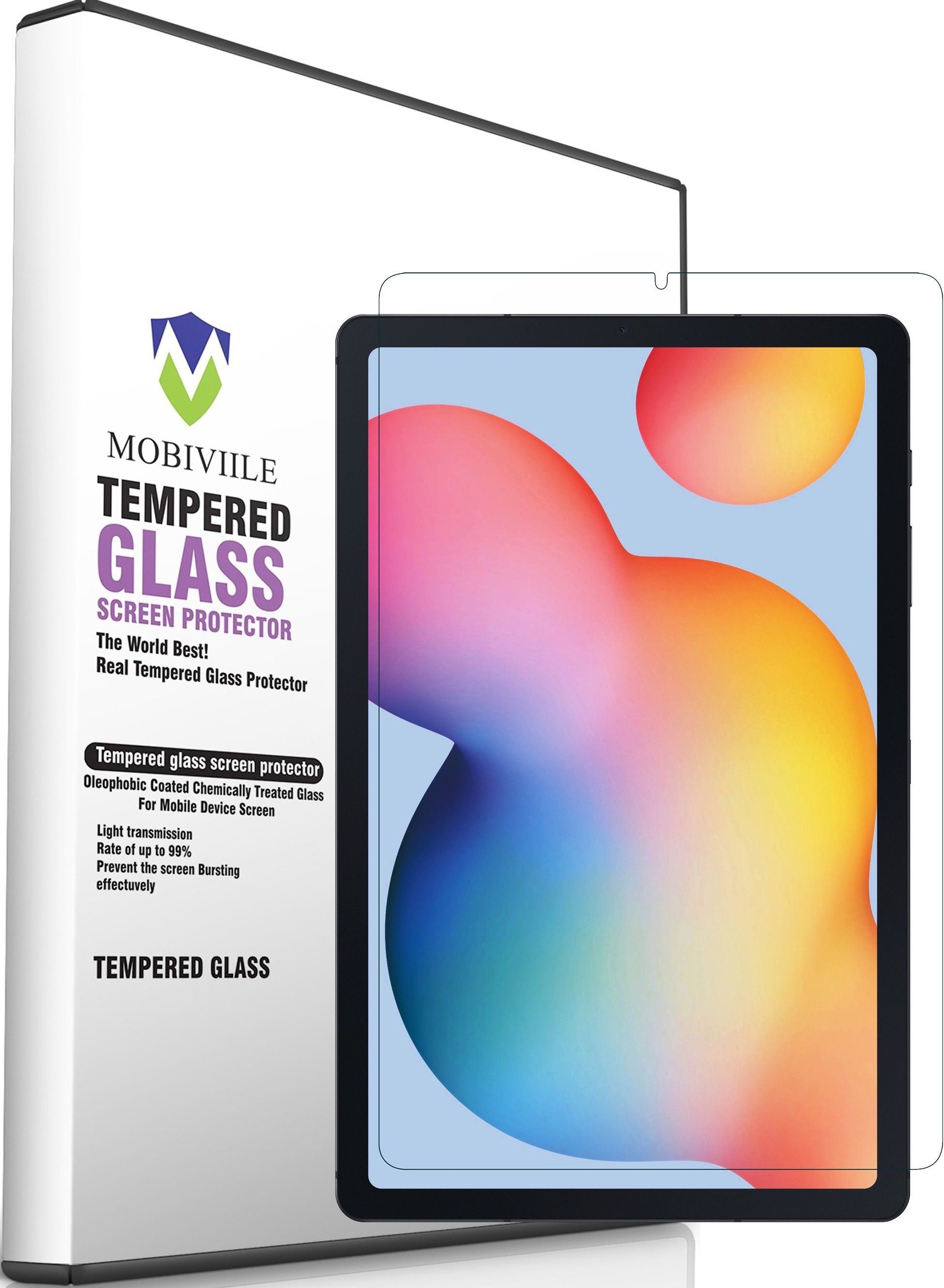 MOBIVIILE Edge To Edge Tempered Glass for Samsung Galaxy Tab S6 Lite 10.4 inch
