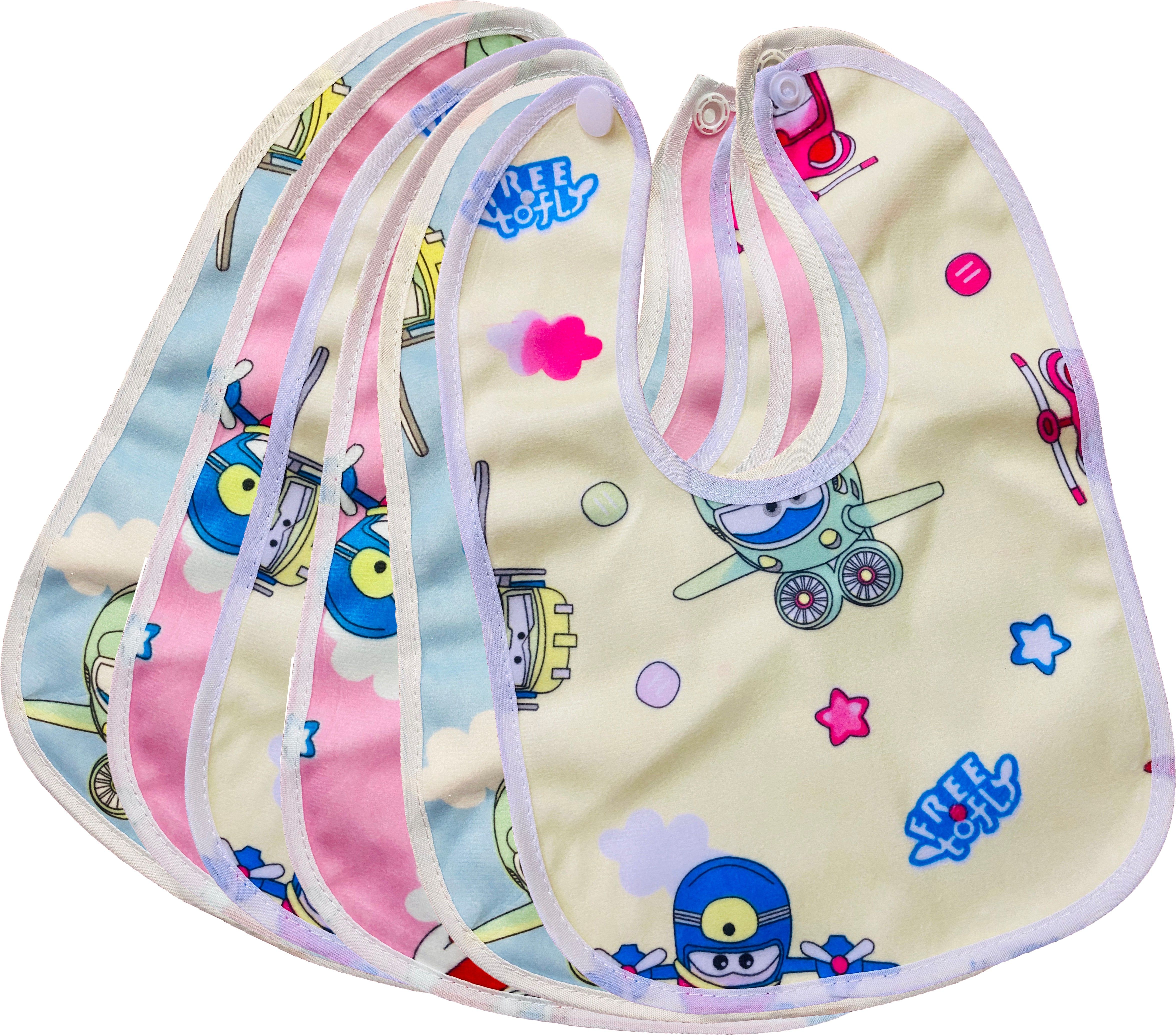 Waterproof baby bibs/aprins for the babies Bear print pack of 6-image-14