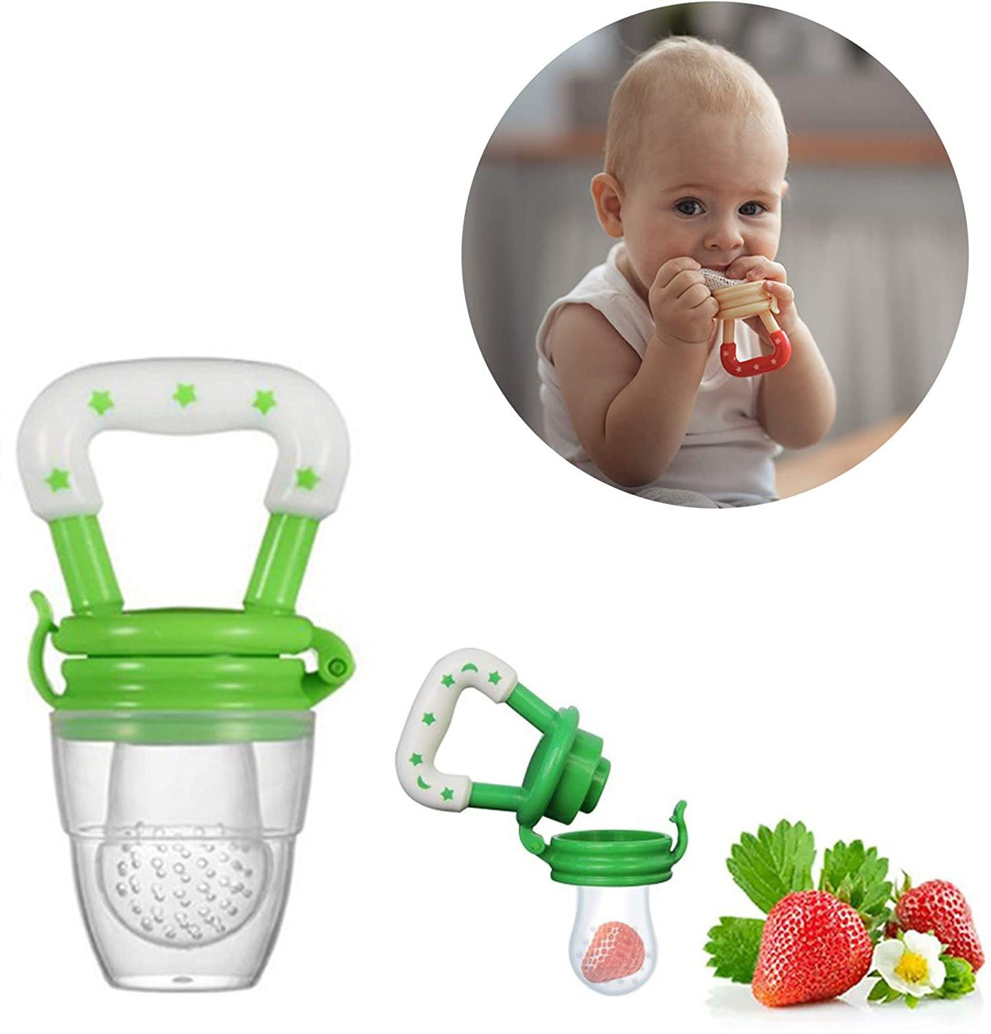 smilykid Nibbler, Soother for Babies | Pacifier for New Born Baby (Green) Soother image 1