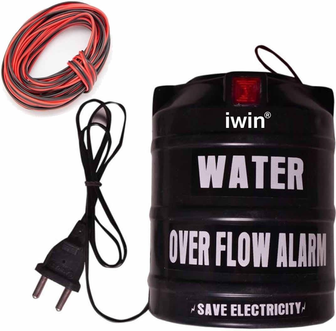 CraftQua Black Water Overflow Sensor Alarm Tank with Loud Voice Quality & 15mtr Wire DIY Wired Sensor Security System-image-5