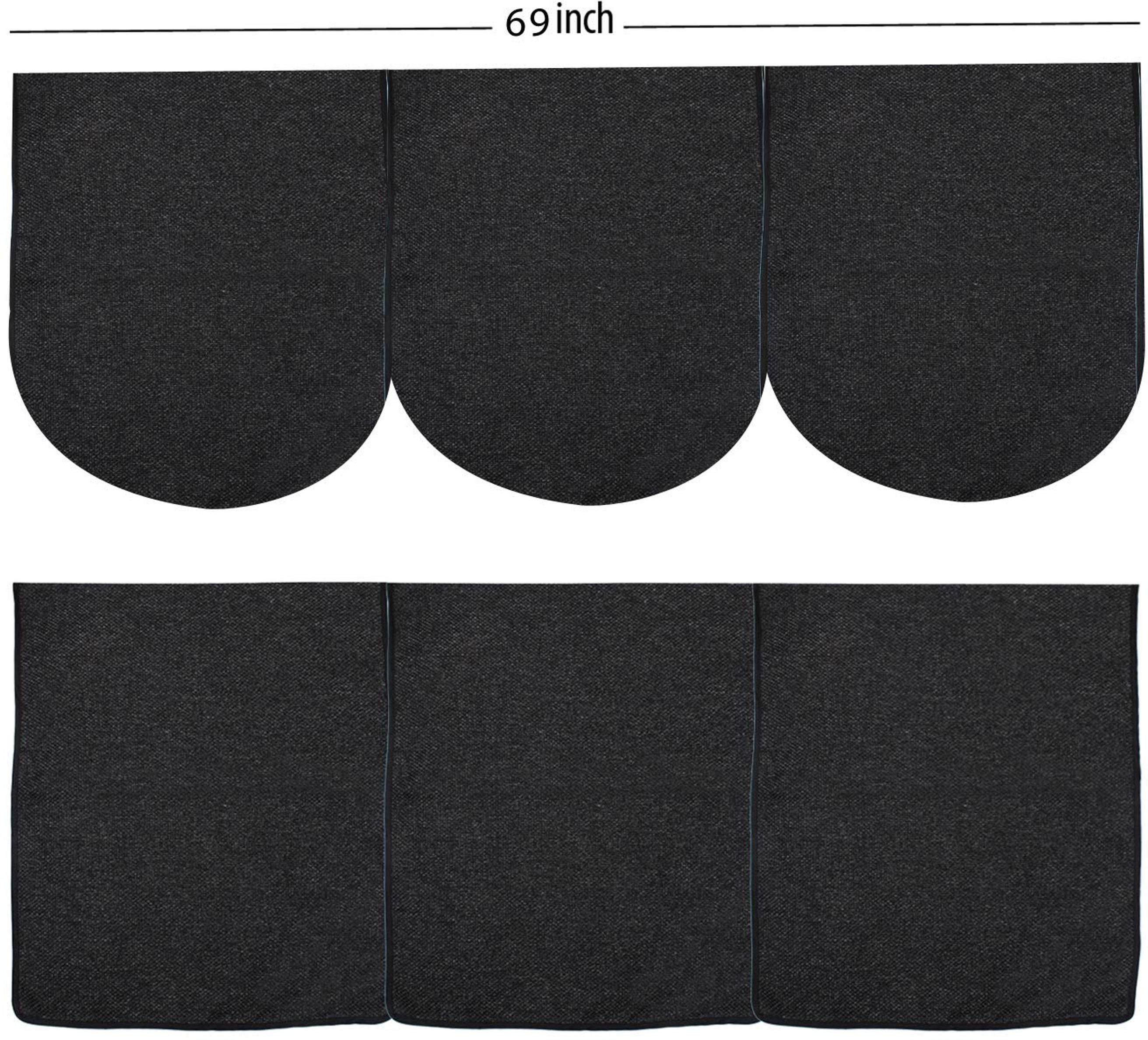 Plain Jute Black Plain Jute Sofa Cover (Black Set of 6 Pcs for 5 Seater Sofa) Sofa Fabric-image-30