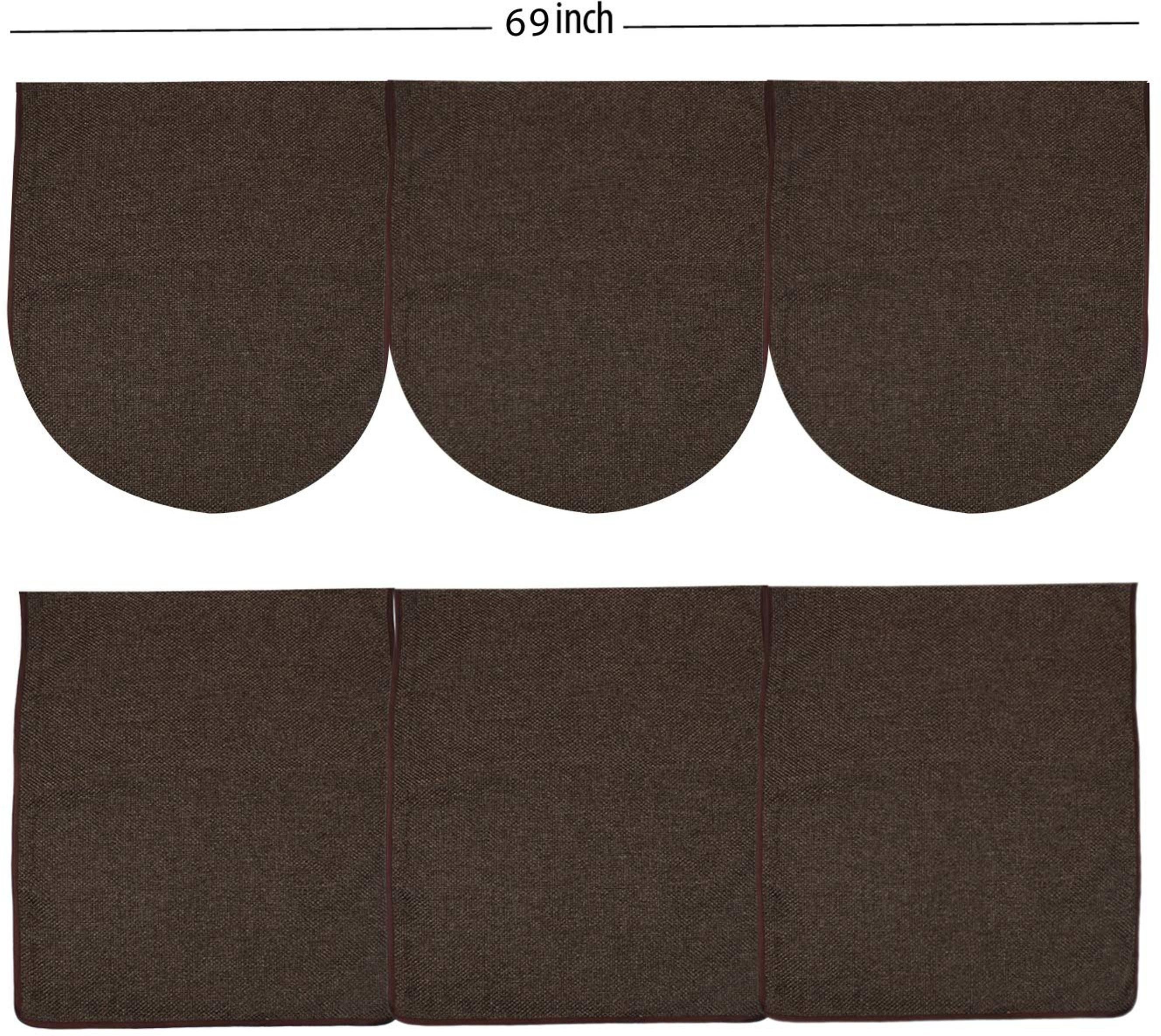 tanlooms Plain Jute Brown Plain Jute Sofa Cover (Brown Set of 6 Pcs for 5 Seater Sofa) Sofa Fabric-picture-13