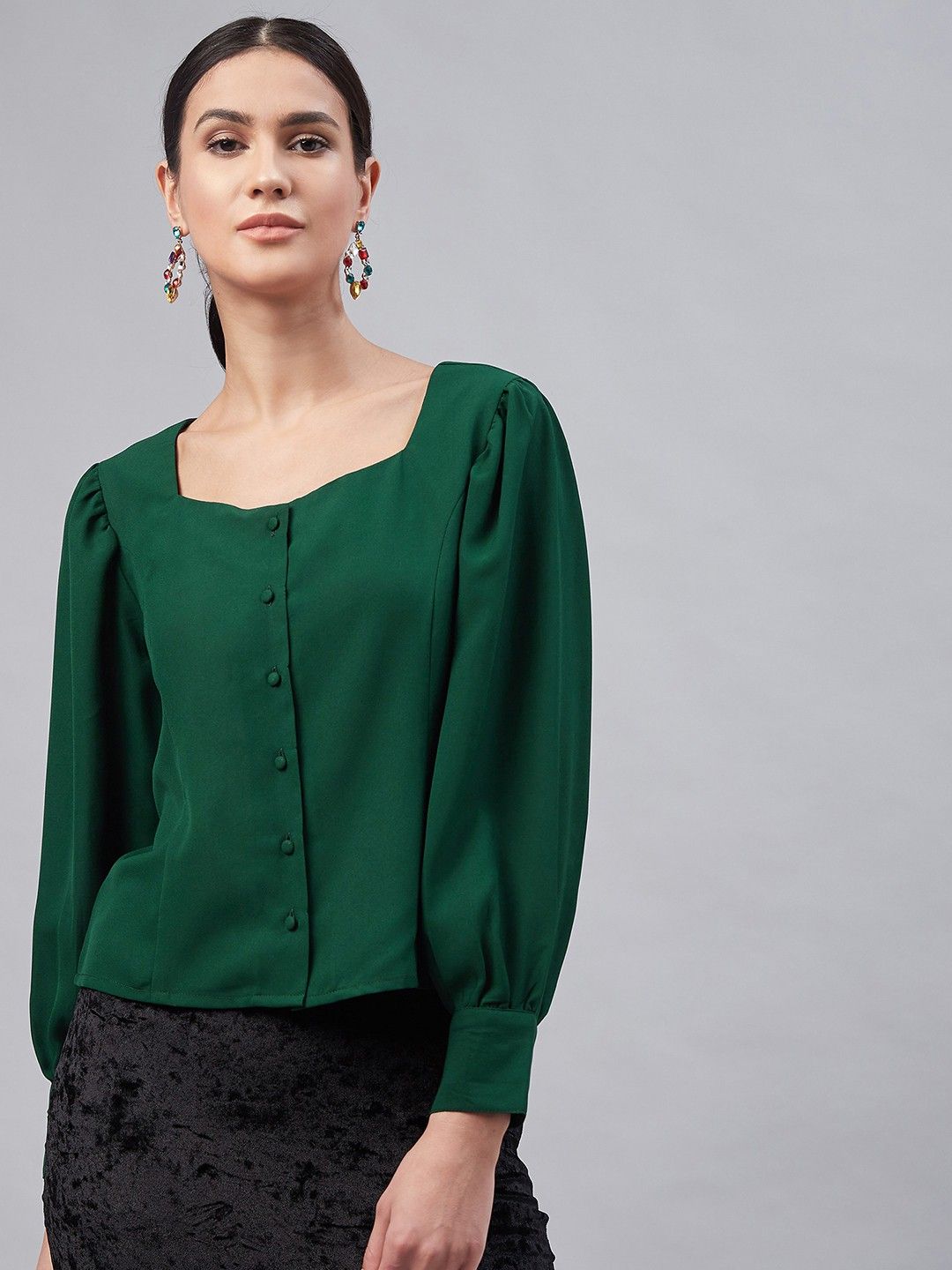 rare Women Regular Fit Solid Mandarin Collar Casual Shirt-picture-26