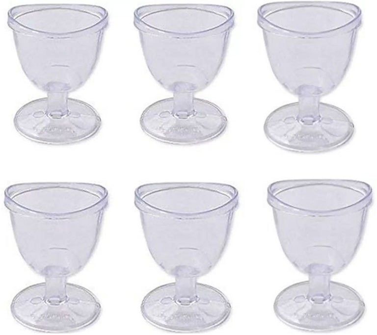 zivavi Pack of 1 Plastic Plastic Non Toxic Transparent Eye Wash Cup (Set of 6) (White)-picture-22
