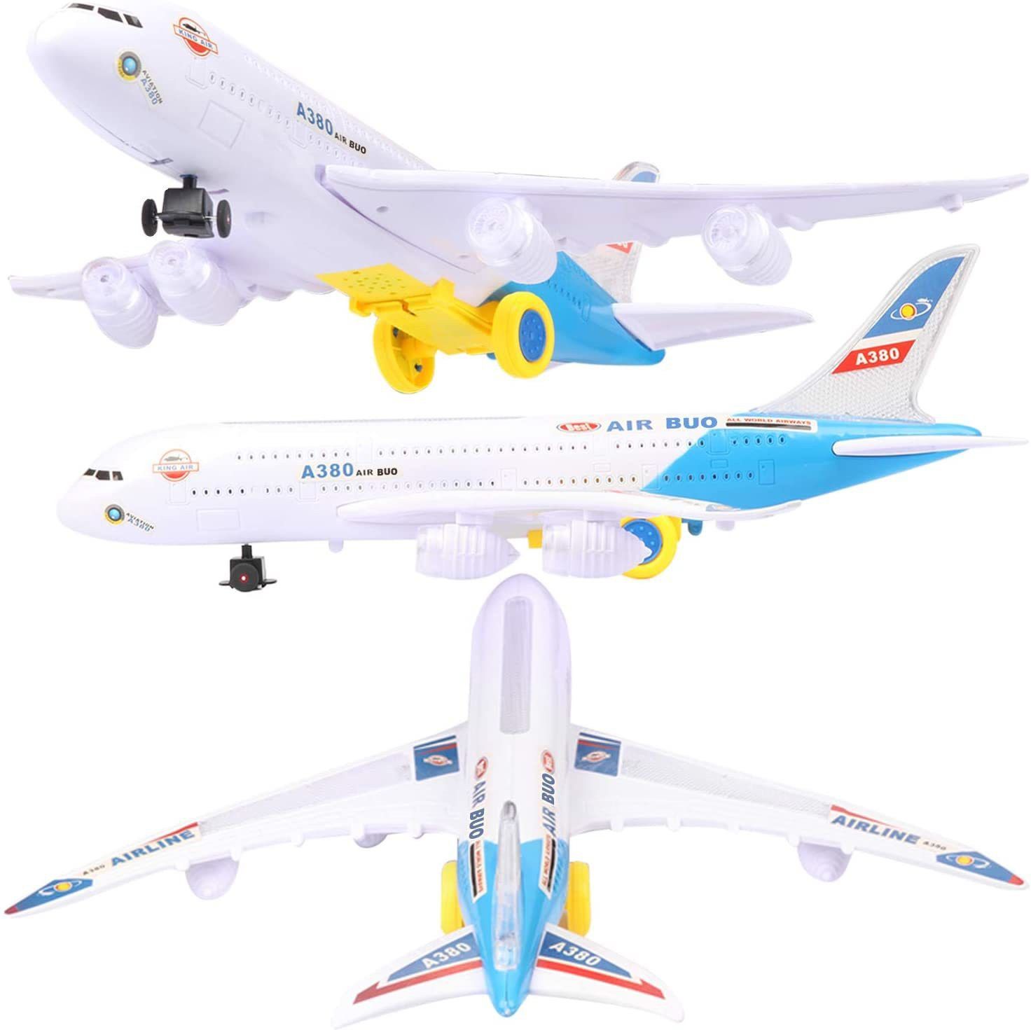 haulsale Musical AeroPlane Airbus Bump & Go Action Toy with Sound & Light-95-picture-41