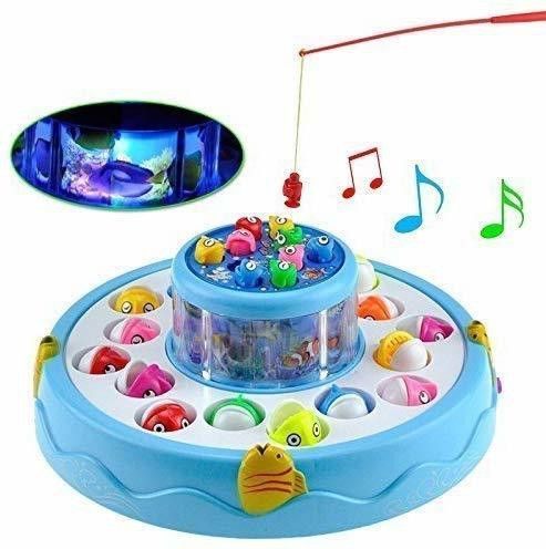 toyvala Unique Fishing Game Toy Set | Rotating Boards Pools | Premium Version Fishing Set | Quiet Play Option for Parents for Kids-picture-10