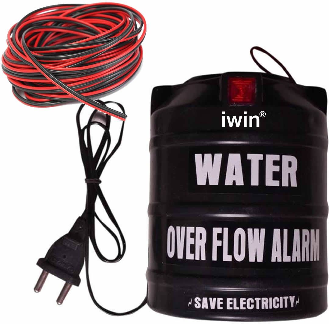CraftQua Water Alarm Tank Overflow Voice Sound High Quality & 15mtr Wire (Made in India) Wired Sensor Security System
