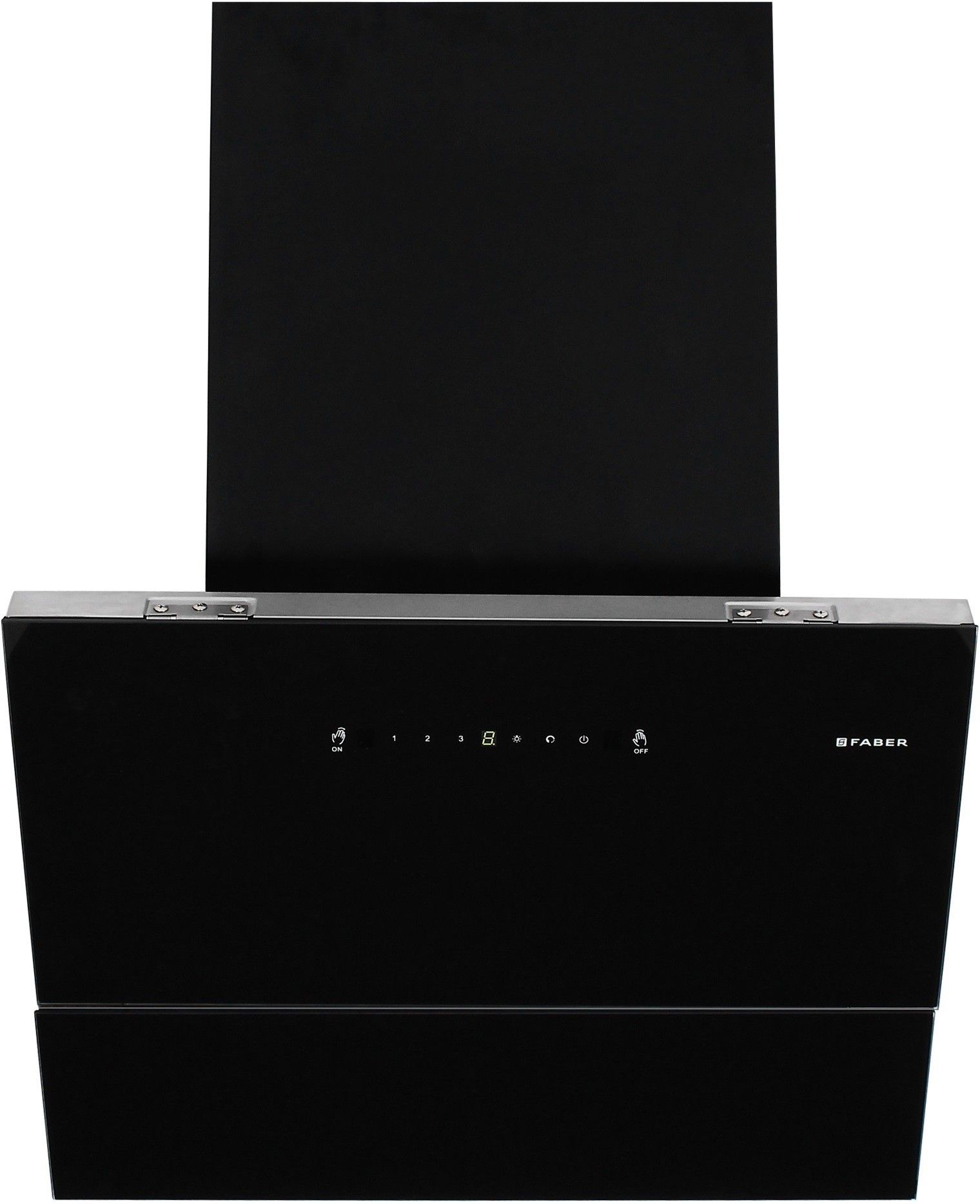 faber Apex FLHC SC BK 60 Auto Clean Wall Mounted Black, Silver 1500 CMH Chimney-picture-1