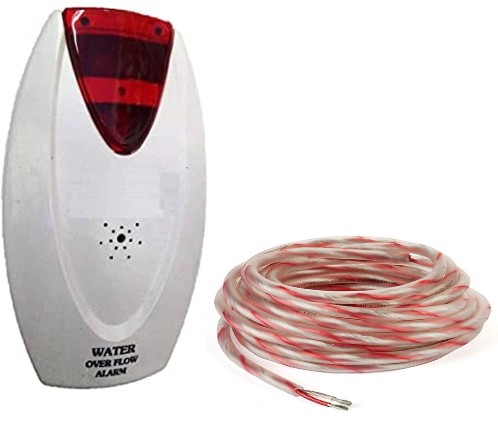 iWin Water Tank Overflow Alarm Sound High Quality + 15 mtr Wire (PACK OF 01) Wired Sensor Security System-picture-36