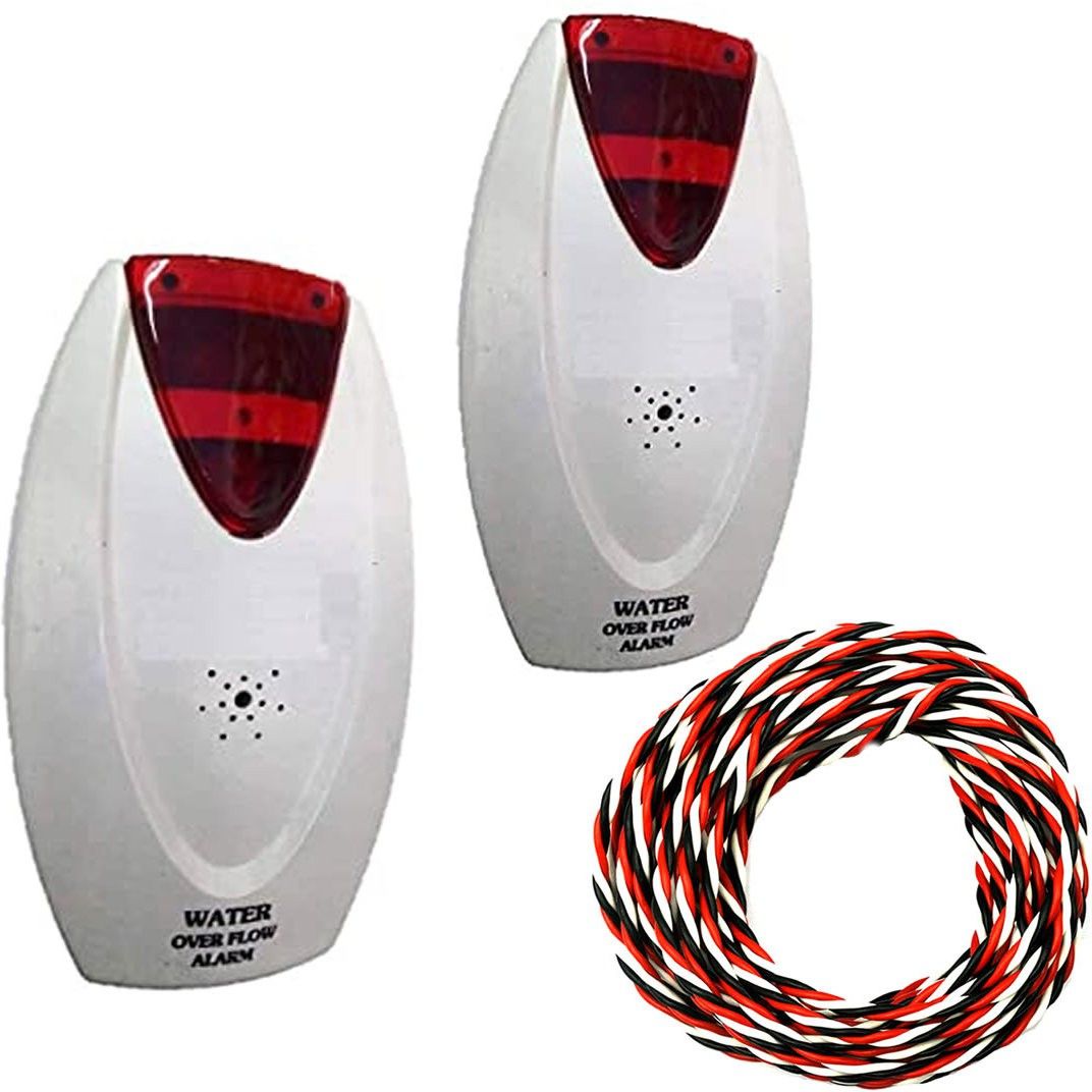 CraftQua Water Tank Overflow Alarm Sound High Quality with 15mtr Wire ( Pack of 2 ) DIY Wired Sensor Security System-image-17